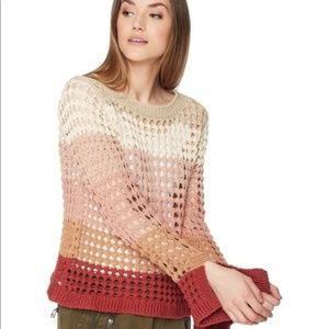 See by Chloe Rust Ombre Open Knit Sweater